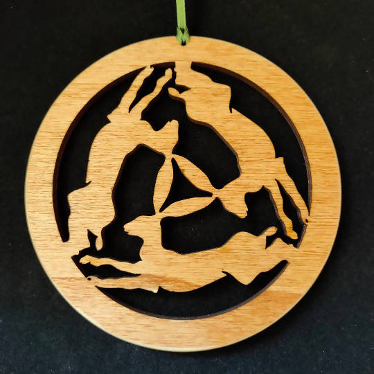 Three Hares - wooden hanging