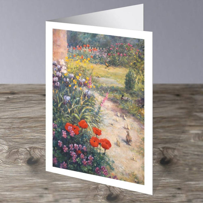 Summer in the Garden - Scottish Fine Art Card By Howard Butterworth