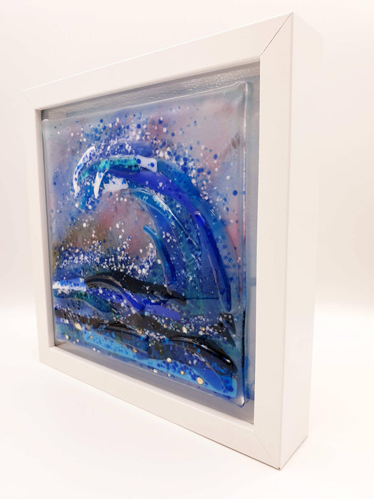 Stormy Sea Fused Glass picture