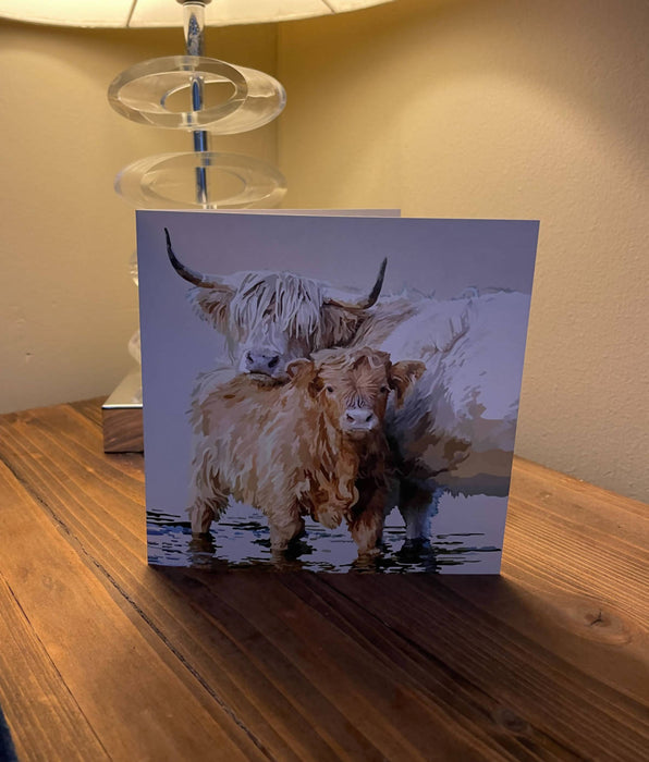 Highland Cow greeting card