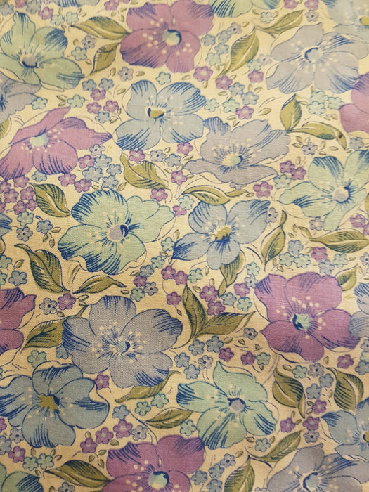 Blue & Purple flowers Beeswax Wrap