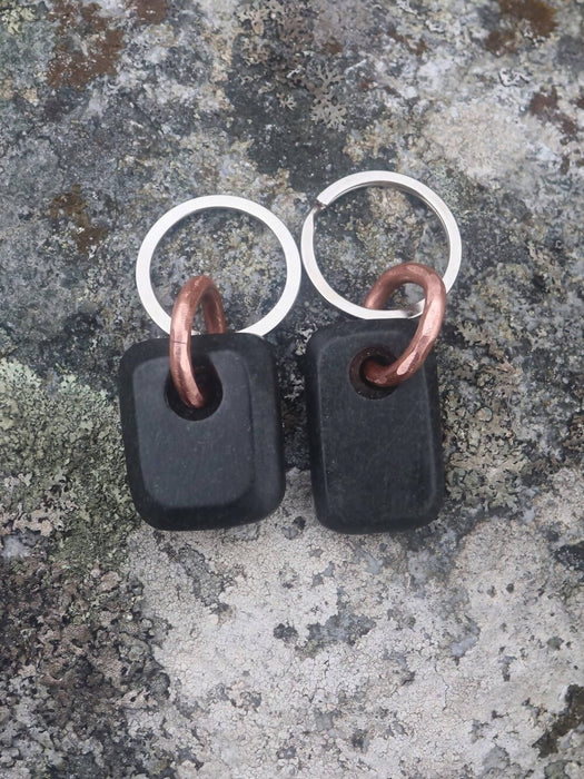 Basaltic Hebridean Stone Keyring - Small