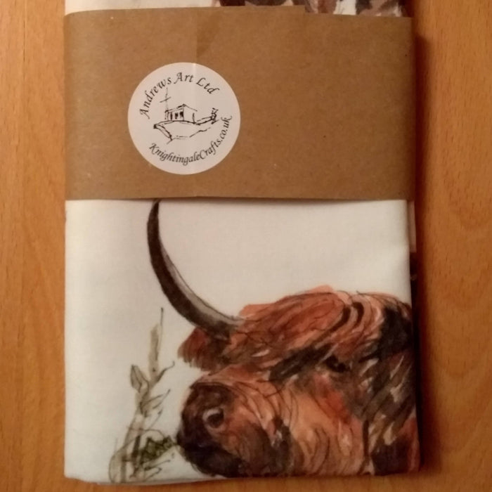 Highland Cattle Tea Towel