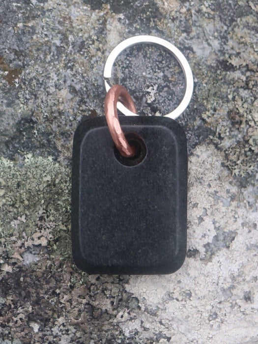 Basaltic Hebridean Stone Keyring - Large