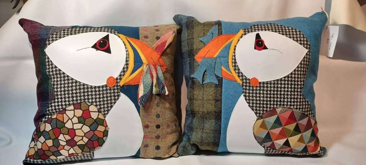 Scottish Puffin Cushion