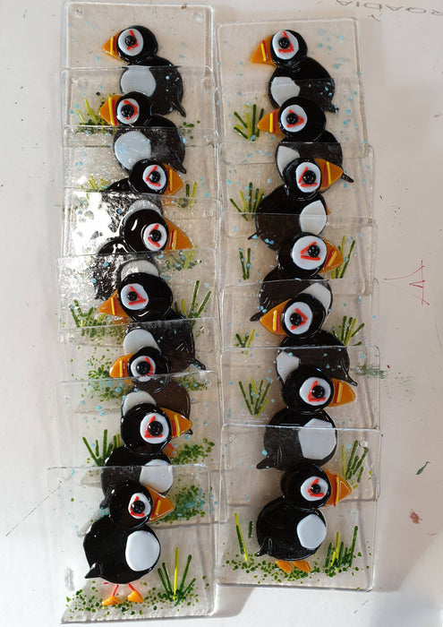 Puffin Fused Glass Suncatcher