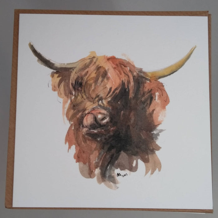 Set of 6 assorted Highland Cattle Greeting Cards