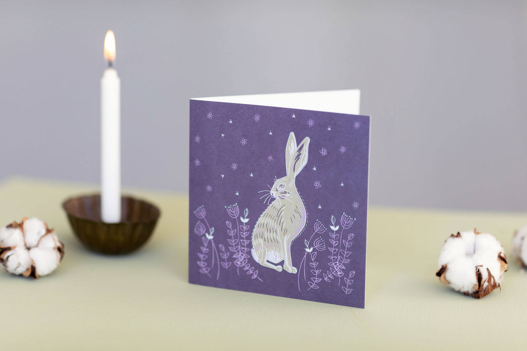 Purple Hare Design Luxury Blank Occasion Greeting Card