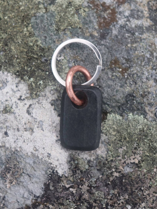 Basaltic Hebridean Stone Keyring - Small