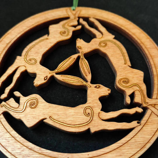 Three Hares - wooden hanging