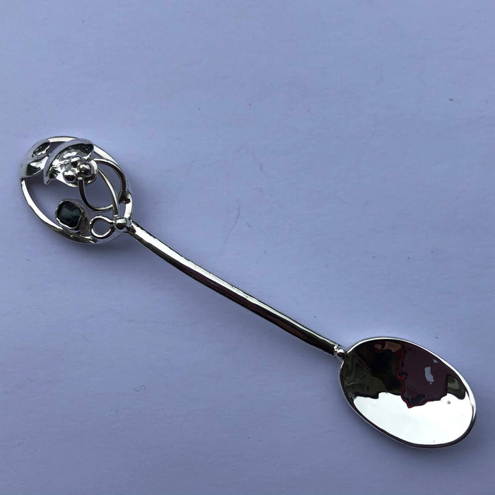 Silver leaf design spoon