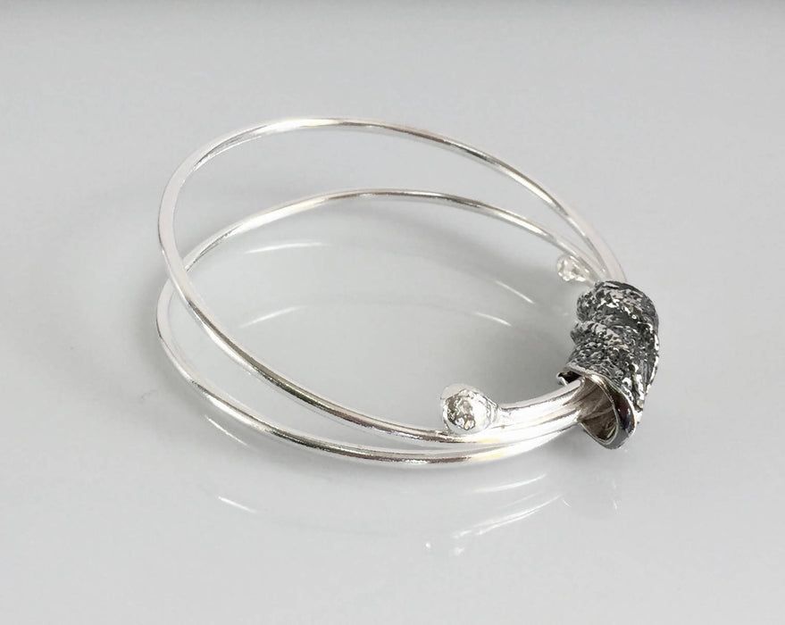 Silver 'Notch' Bangle