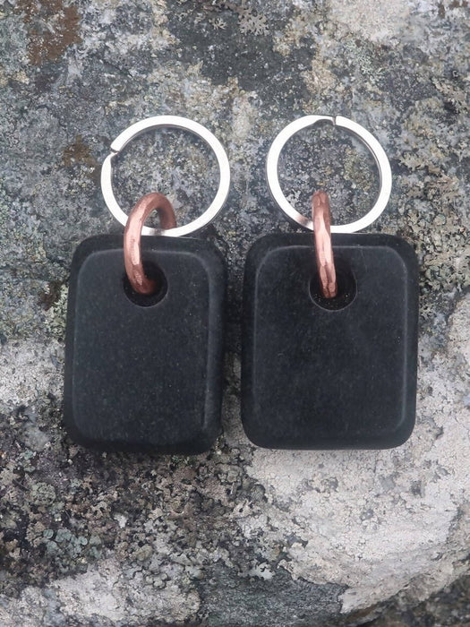 Basaltic Hebridean Stone Keyring - Large