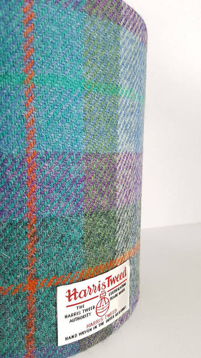 Harris Tweed Lampshade - Green Turquoise and Purple Check