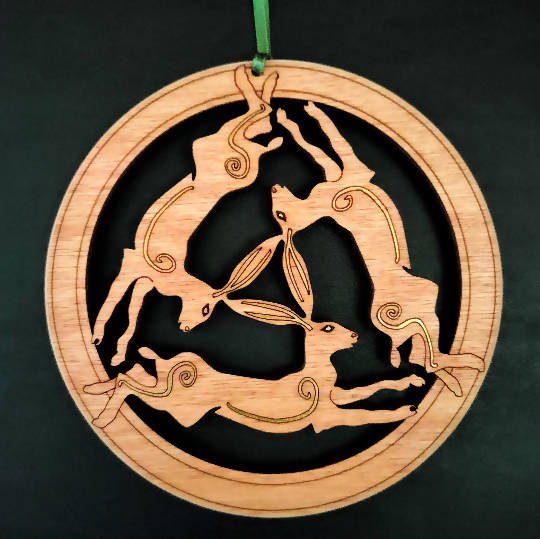 Three Hares - wooden hanging